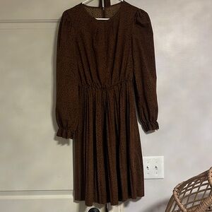 SHEIN Dark Brown Long Sleeve Dress